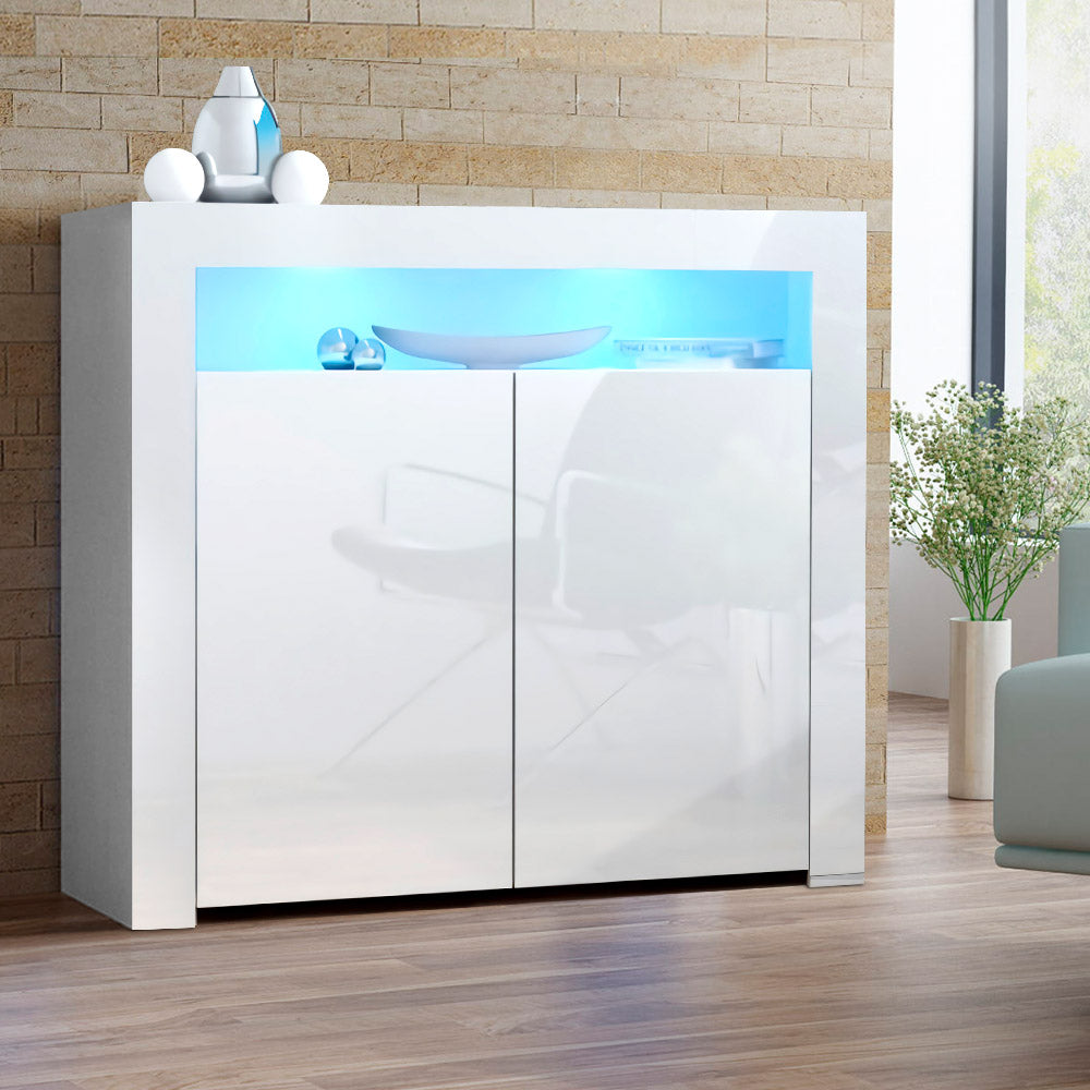 Buffet Sideboard Cabinet - 2 Doors White