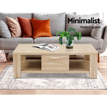 Load image into Gallery viewer, Artiss Coffee Table Wooden Shelf Storage Drawer Living Furniture Thick Tabletop
