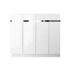 Load image into Gallery viewer, Artiss 120cm Shoe Cabinet Shoes Storage Rack High Gloss Cupboard White Drawers
