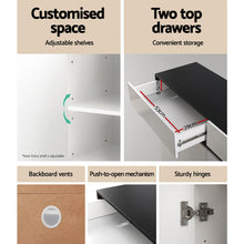 Load image into Gallery viewer, Artiss 120cm Shoe Cabinet Shoes Storage Rack High Gloss Cupboard Shelf Drawers

