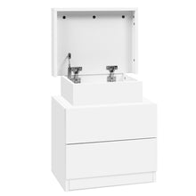 Load image into Gallery viewer, Artiss Bedside Tables 2 Drawers Side Table Storage Nightstand White Bedroom Wood
