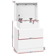 Load image into Gallery viewer, Artiss Bedside Tables 2 Drawers Side Table Storage Nightstand White Bedroom Wood
