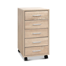 Load image into Gallery viewer, 5 Drawer Office Filing Cabinet - Wood
