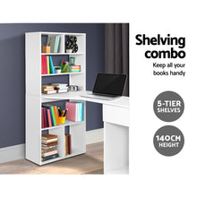 Load image into Gallery viewer, Artiss Office Computer Desk Student Study Table Home Workstation Corner Shelf
