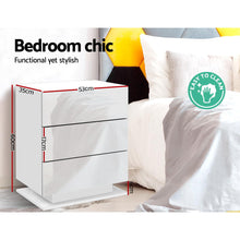 Load image into Gallery viewer, LED Gloss White Bedside Table - 1 PC
