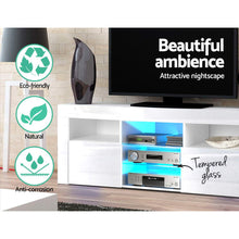 Load image into Gallery viewer, 160cm RGB LED Gloss White TV Cabinet Entertainment Unit
