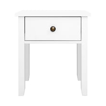 Load image into Gallery viewer, Bedside Tables Drawer Side Table Nightstand White Storage Cabinet White Lamp
