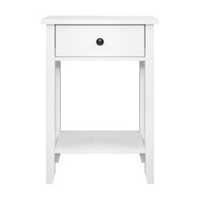 Load image into Gallery viewer, Bedside Tables Drawer Side Table Nightstand White Storage Cabinet White Shelf
