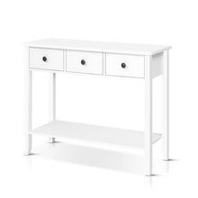 Load image into Gallery viewer, Hallway Console Table Hall Side Entry 3 Drawers Display White Desk Furniture
