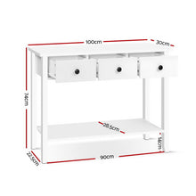 Load image into Gallery viewer, Hallway Console Table Hall Side Entry 3 Drawers Display White Desk Furniture

