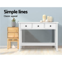 Load image into Gallery viewer, Hallway Console Table Hall Side Entry 3 Drawers Display White Desk Furniture
