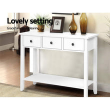 Load image into Gallery viewer, Hallway Console Table Hall Side Entry 3 Drawers Display White Desk Furniture
