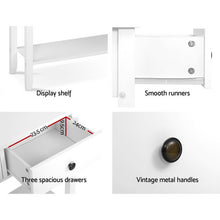 Load image into Gallery viewer, Hallway Console Table Hall Side Entry 3 Drawers Display White Desk Furniture
