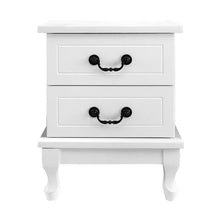 Load image into Gallery viewer, 2 Drawers Frenchy Bedside Table
