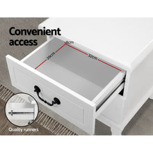 Load image into Gallery viewer, 2 Drawers Frenchy Bedside Table
