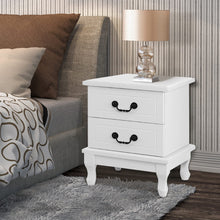 Load image into Gallery viewer, 2 Drawers Frenchy Bedside Table
