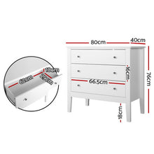 Load image into Gallery viewer, Artiss Chest of Drawers Storage Cabinet Bedside Table Dresser Tallboy White
