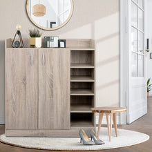 Load image into Gallery viewer, 2 Doors Shoe Cabinet Storage Cupboard - Wood
