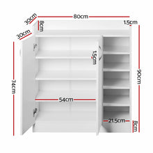 Load image into Gallery viewer, Artiss 2 Doors Shoe Cabinet Storage Cupboard - White
