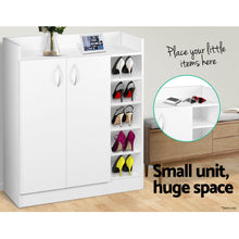 Load image into Gallery viewer, Artiss 2 Doors Shoe Cabinet Storage Cupboard - White
