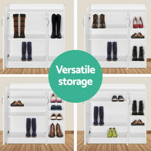 Load image into Gallery viewer, Artiss 2 Doors Shoe Cabinet Storage Cupboard - White
