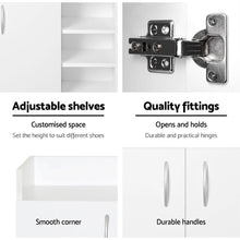 Load image into Gallery viewer, Artiss 2 Doors Shoe Cabinet Storage Cupboard - White
