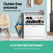 Load image into Gallery viewer, Artiss 2 Door Shoe Cabinet - White
