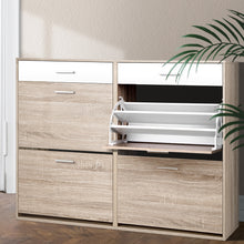 Load image into Gallery viewer, Artiss 2 Tier Shoe Cabinet - Wood
