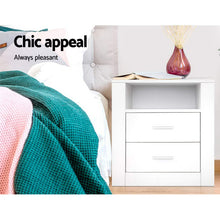 Load image into Gallery viewer, Artiss Bedside Tables Drawers Storage Cabinet Drawers Side Table White
