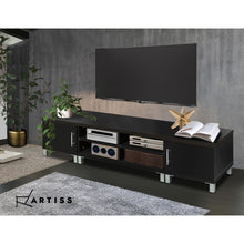 Load image into Gallery viewer, 190cm Entertainment Unit with Cabinets - Black
