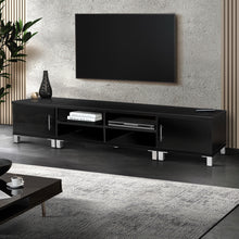 Load image into Gallery viewer, 190cm Entertainment Unit with Cabinets - Black
