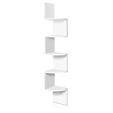 Load image into Gallery viewer, Artiss 5 Tier Corner Wall Shelf - White
