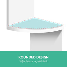 Load image into Gallery viewer, Artiss 5 Tier Corner Wall Shelf - White
