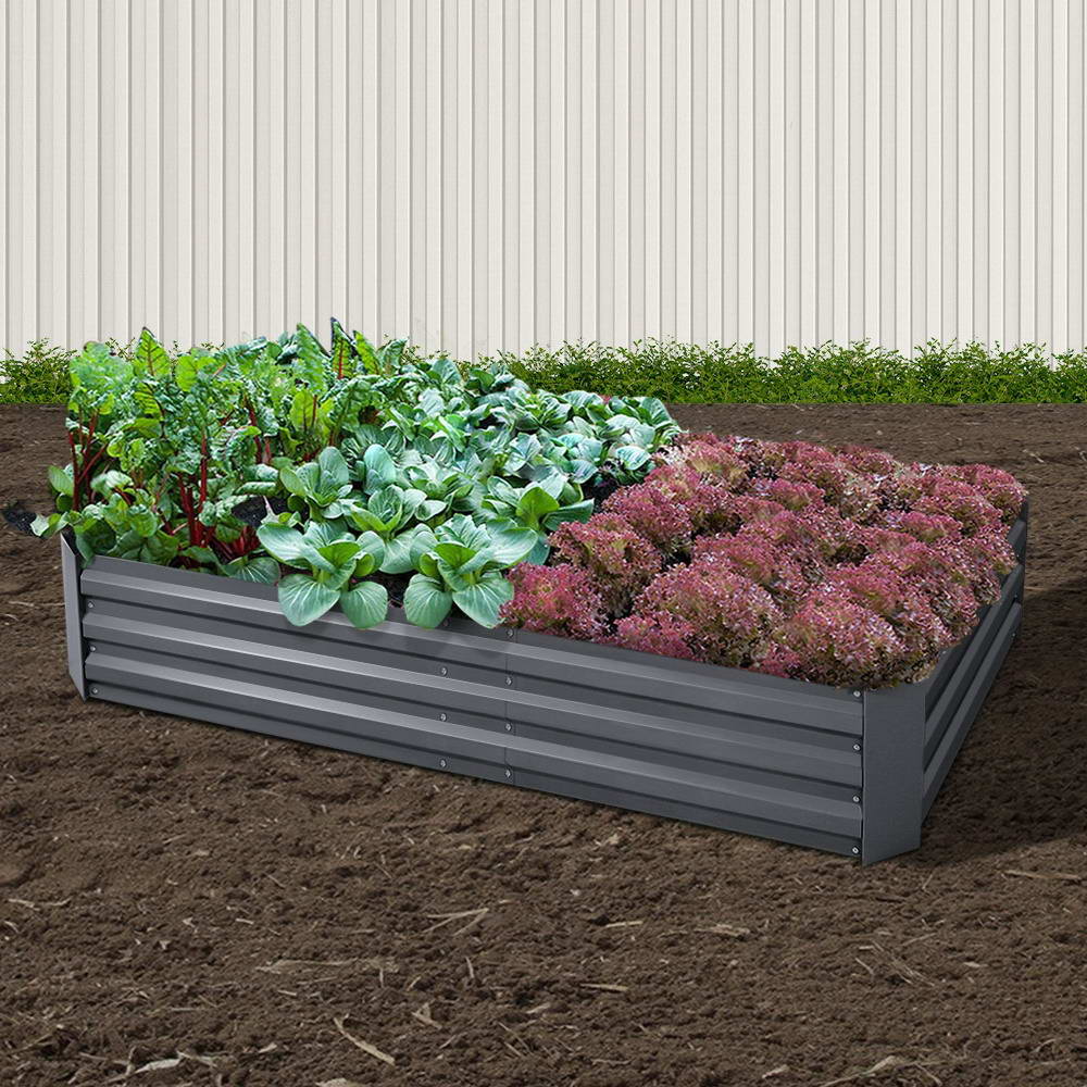 180x90x30CM Galvanised Raised Garden Bed