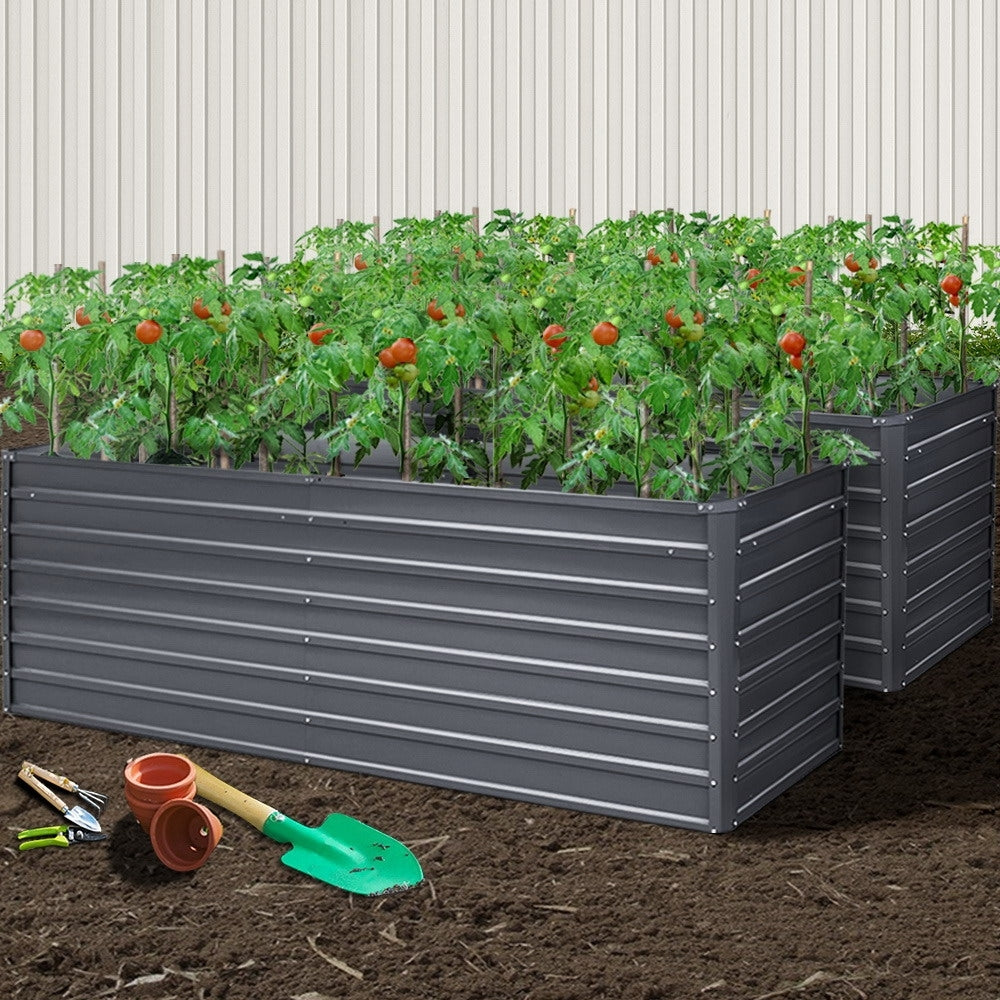 240X80X77CM Galvanised Garden Bed