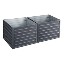 Load image into Gallery viewer, Greenfingers Garden Bed 2PCS 100X100X77CM Galvanised Steel Raised Planter
