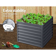Load image into Gallery viewer, Greenfingers Garden Bed 2PCS 100X100X77CM Galvanised Steel Raised Planter

