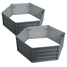 Load image into Gallery viewer, Greenfingers Garden Bed 2PCS 130X130X46CM Galvanised Steel Raised Planter
