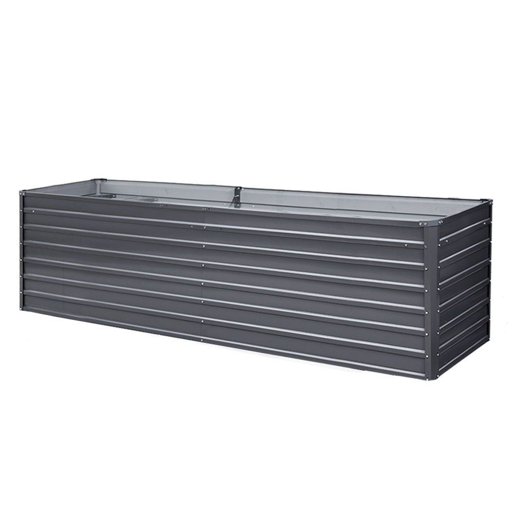 320 x 80 x 77cm Galvanised Steel Garden Bed