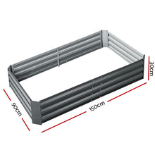Load image into Gallery viewer, Greenfingers Garden Bed 2PCS 150X90X30CM Galvanised Steel Raised Planter
