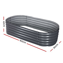 Load image into Gallery viewer, Greenfingers 160X80X42CM Galvanised Raised Garden Bed Steel Instant Planter
