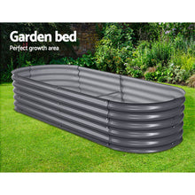 Load image into Gallery viewer, Greenfingers 240X80X42CM Galvanised Raised Garden Bed Steel Instant Planter

