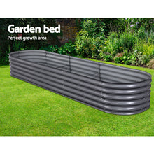 Load image into Gallery viewer, Greenfingers 320X80X42CM Galvanised Raised Garden Bed Steel Instant Planter

