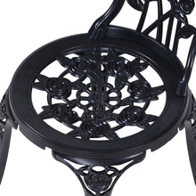 Load image into Gallery viewer, Gardeon 3PC Outdoor Setting Cast Aluminium Bistro Table Chair Patio Black
