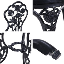 Load image into Gallery viewer, Gardeon 3PC Outdoor Setting Cast Aluminium Bistro Table Chair Patio Black
