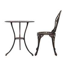 Load image into Gallery viewer, Gardeon 3PC Outdoor Setting Cast Aluminium Bistro Table Chair Patio Bronze
