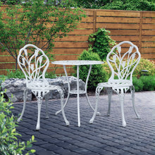 Load image into Gallery viewer, Gardeon 3PC Outdoor Setting Cast Aluminium Bistro Table Chair Patio White
