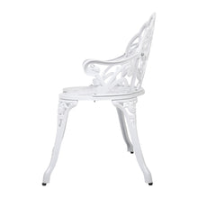 Load image into Gallery viewer, Weatherproof Victorian Cast Iron Garden Bench – White
