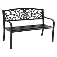 Load image into Gallery viewer, Classy Cast Iron Garden Bench - Black
