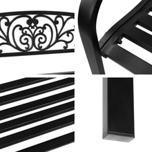 Load image into Gallery viewer, Classy Cast Iron Garden Bench - Black
